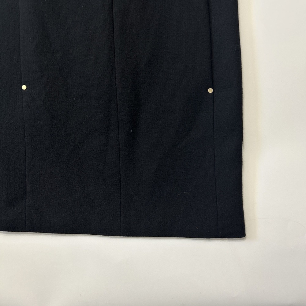 Lafayette 148 Womens Black Midi Dress Size 8 Wool Classic Career Luxury Half Slv - Picture 3 of 16